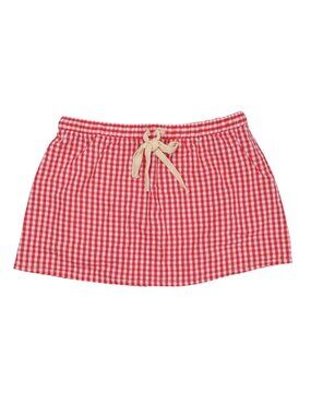 Oddli Boxer Mini Skirt in Red White